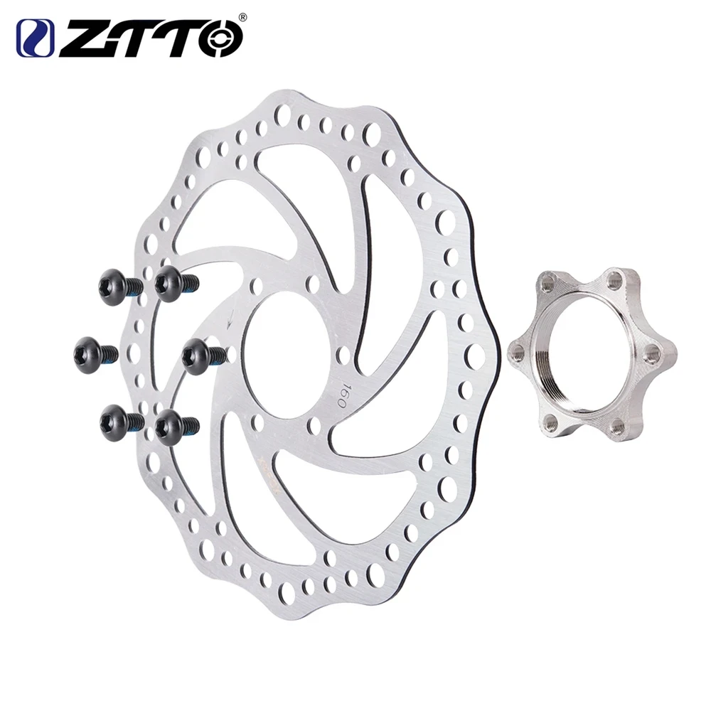 ZTTO Bicycle Freewheel Threaded Hub Disk Disc Brake Rotor 160mm 6-Bolt Flange Adapter 48mm Bike Hub Disk Disc Brake Rotor