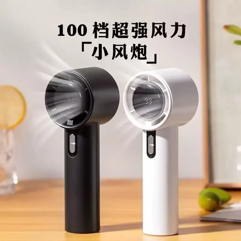 2025 New High-speed Handheld Small Wind Cannon USB Charging Outdoor Convenient Large Wind Turbine Fan