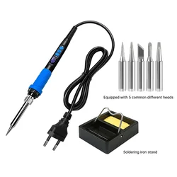 90W Electric Soldering Iron LED Digital Display Adjustable Temperature Welding Repair Tools 220V Solder Heat Pencil Tips