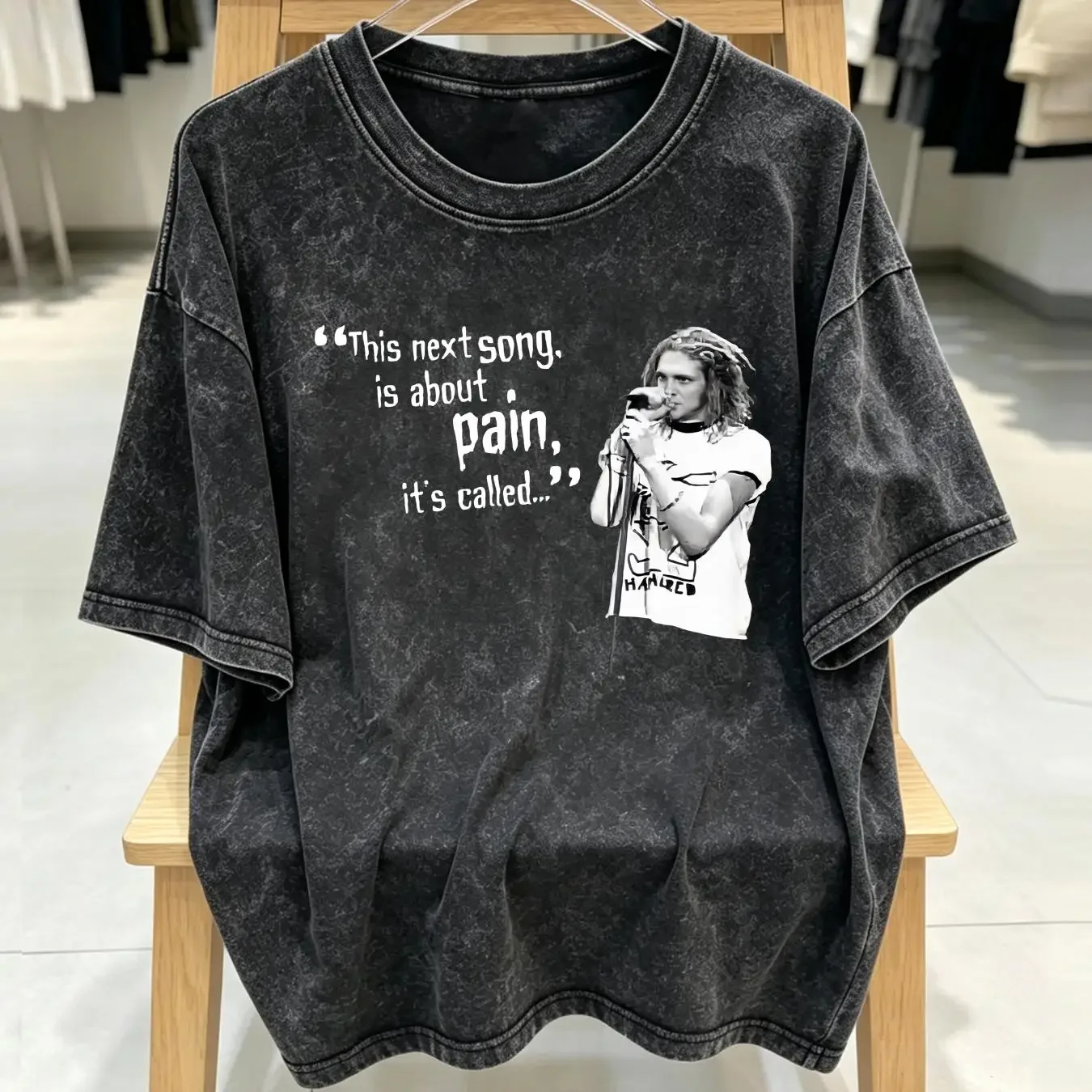 washed T Shirt Layne Staley Thank You For The Memories Retro Size S 4XL NL152 vintage Washed designer clothes fashion