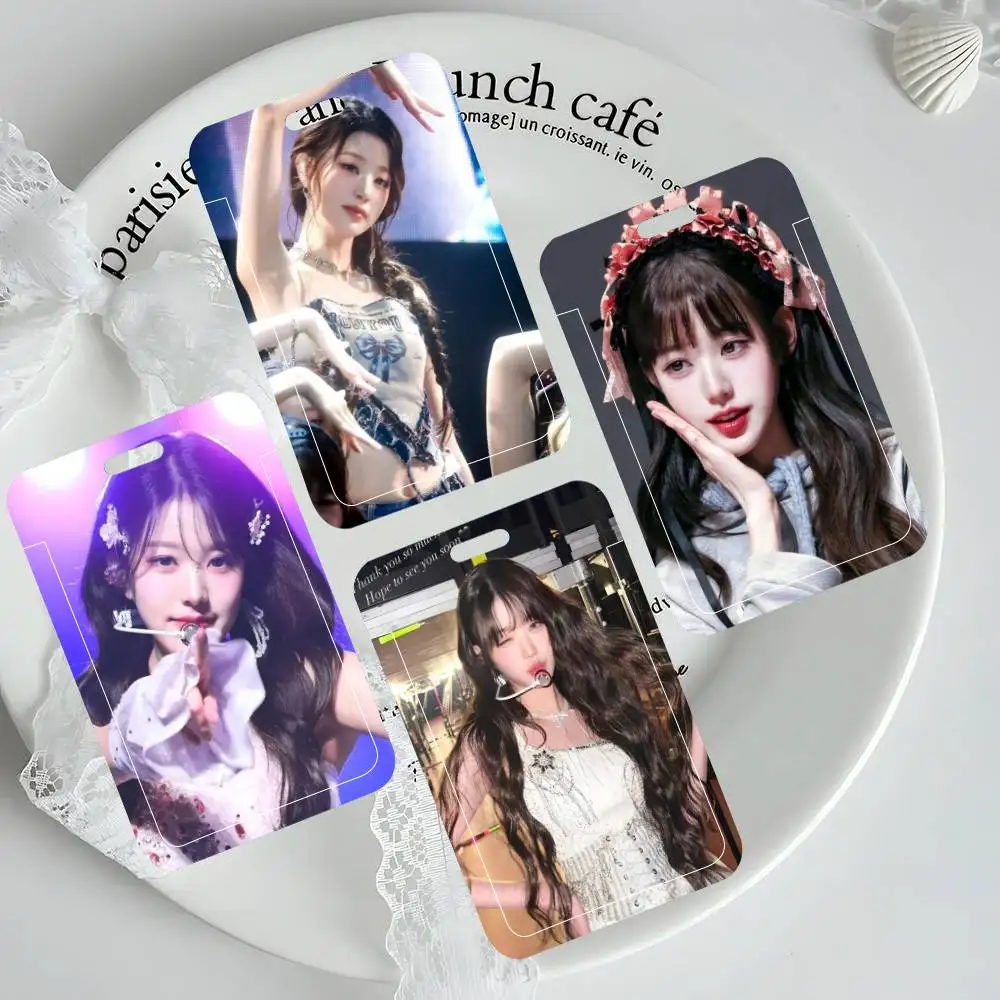 Jang Won Young KPOP ID Card Holder Neck Strap Pendant Door Badge Holder Lanyards Keychain Work Credential Case Gift