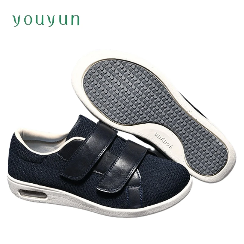 Wholesale Spring/Autumn Plus Size Knitted mesh surface Shoes Summer Breathable Unisex Middle aged and Elderly Walking Shoes