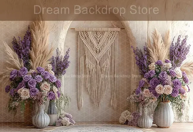 Wedding Arch Flower - Sfondo Fotografico Arco Muro Boho con