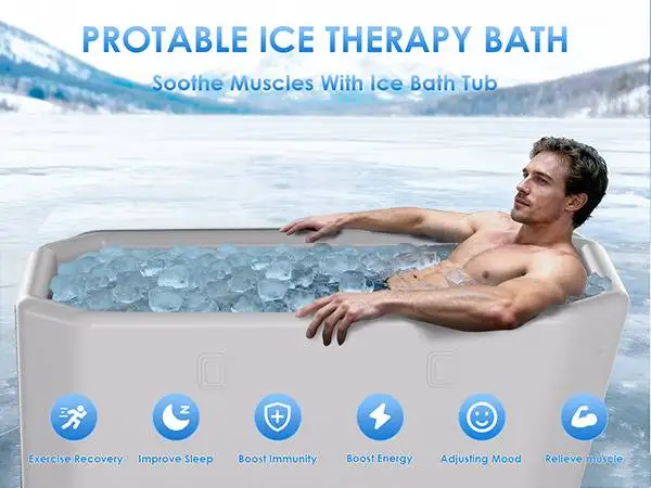 Coofull Icegalax New Patent High Insulated Portable Inflatable Ice Bath Tub with Chiller and FIlter for Cold Plunge Recovery