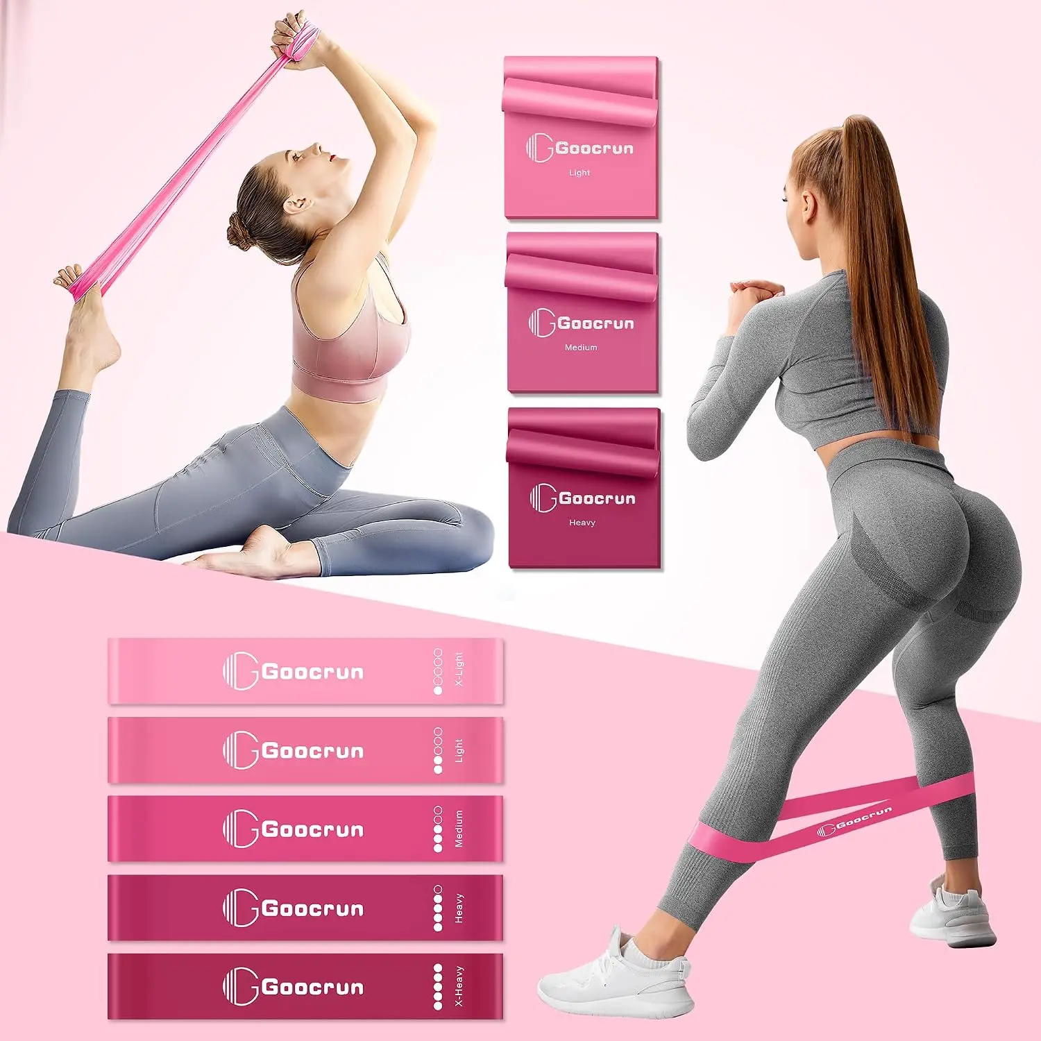 Bandes de résistance de forme physique de gymnastique pour le Yoga bandes d'assistance de traction extensibles équipement d'entraînement d'entraînement d'exercice de Crossfit en caoutchouc