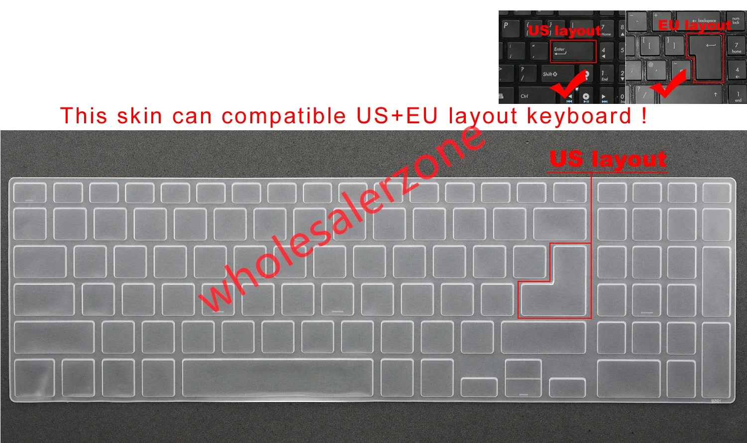 New Keyboard Skin Protector for Dell Inspiron 15-3000 15 3000 series laptop unfit 15(3537)(3521)