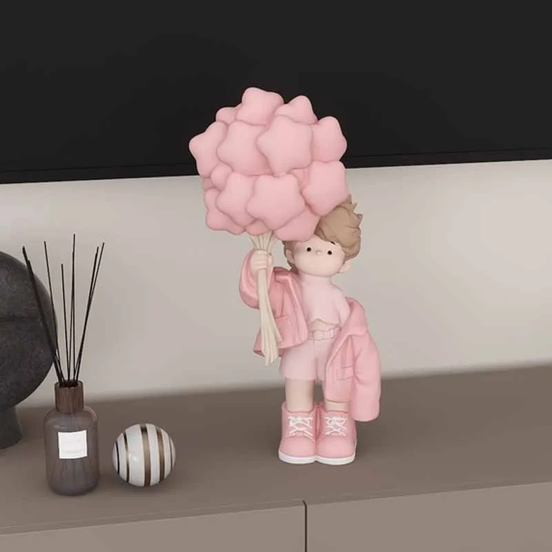 

Cute Cartoon Boy Action Figure Toy - Light Luxury Desktop Decor for Home Living Room Entrance TV Cabinet Ideal Gift for Kids