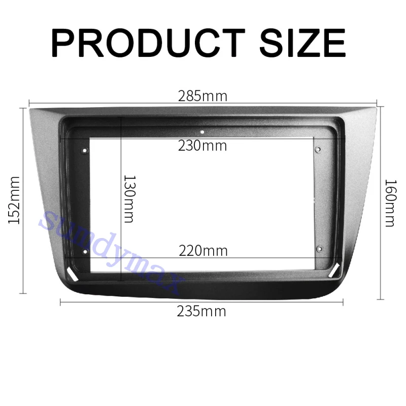 9inch 2 Din Car Radio Fascia Frame For  SEAT LEON SEAT Altea Toledo 2005-2012 big screen 1Din android Car Radio Fascia frame