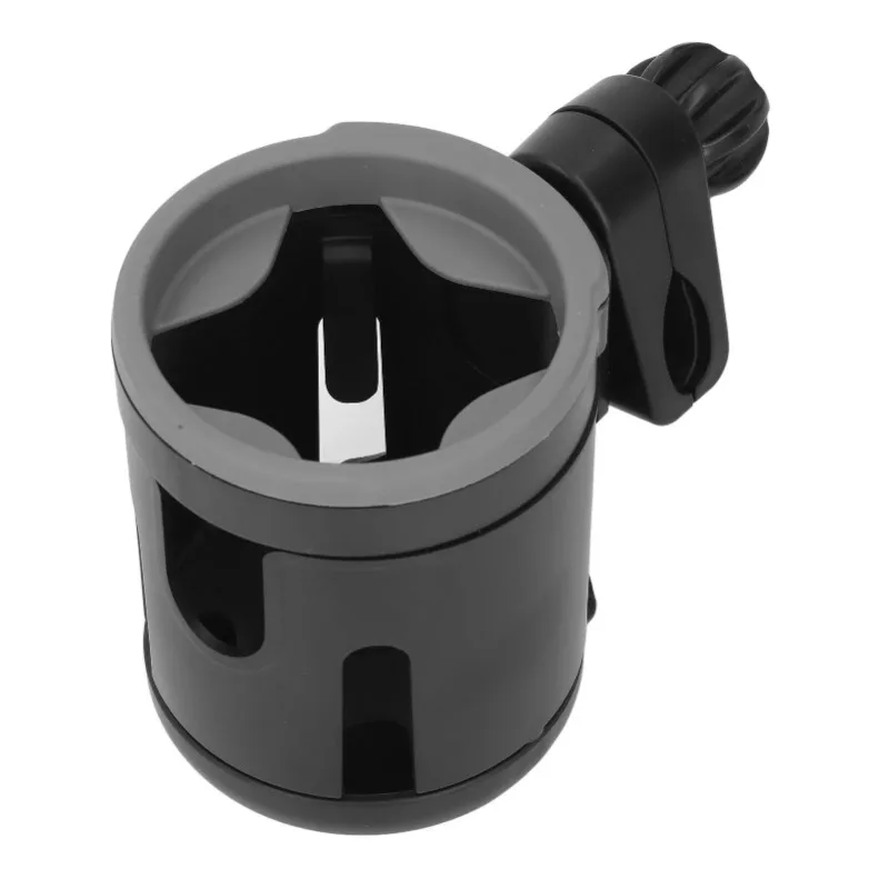 2 in 1 Stroller Cup Holder Universal Baby Stroller Accessories Anti Slip 360 Deg Adjustable Double Bottle Holder Phone Support
