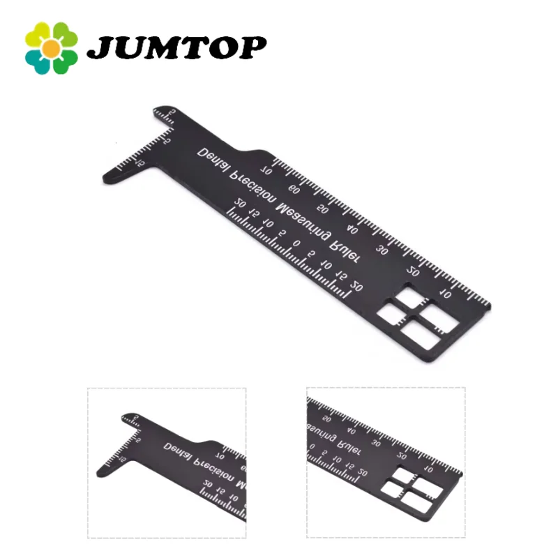 JUMTOP Dental Endodontic Tools Aluminum Precision Measuring Ruler Multi-Angle Measuring Instruments