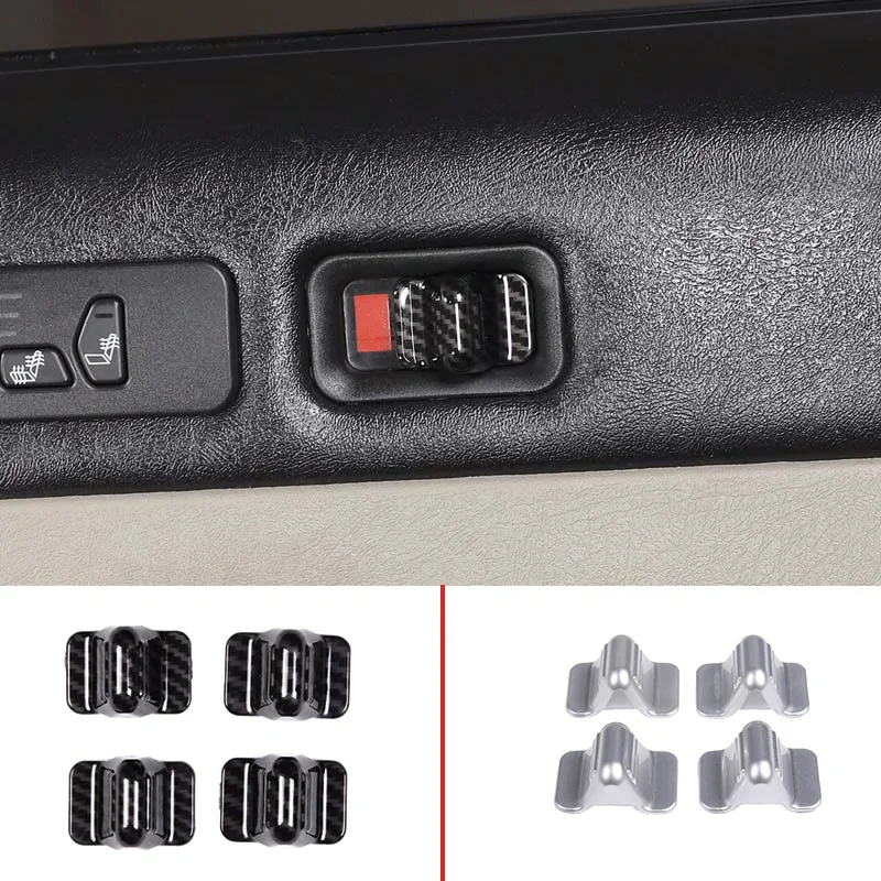 

For 2003-2007 Hummer H2 ABS carbon fiber style car styling car safety lock switch decorative cover sticker car interior parts