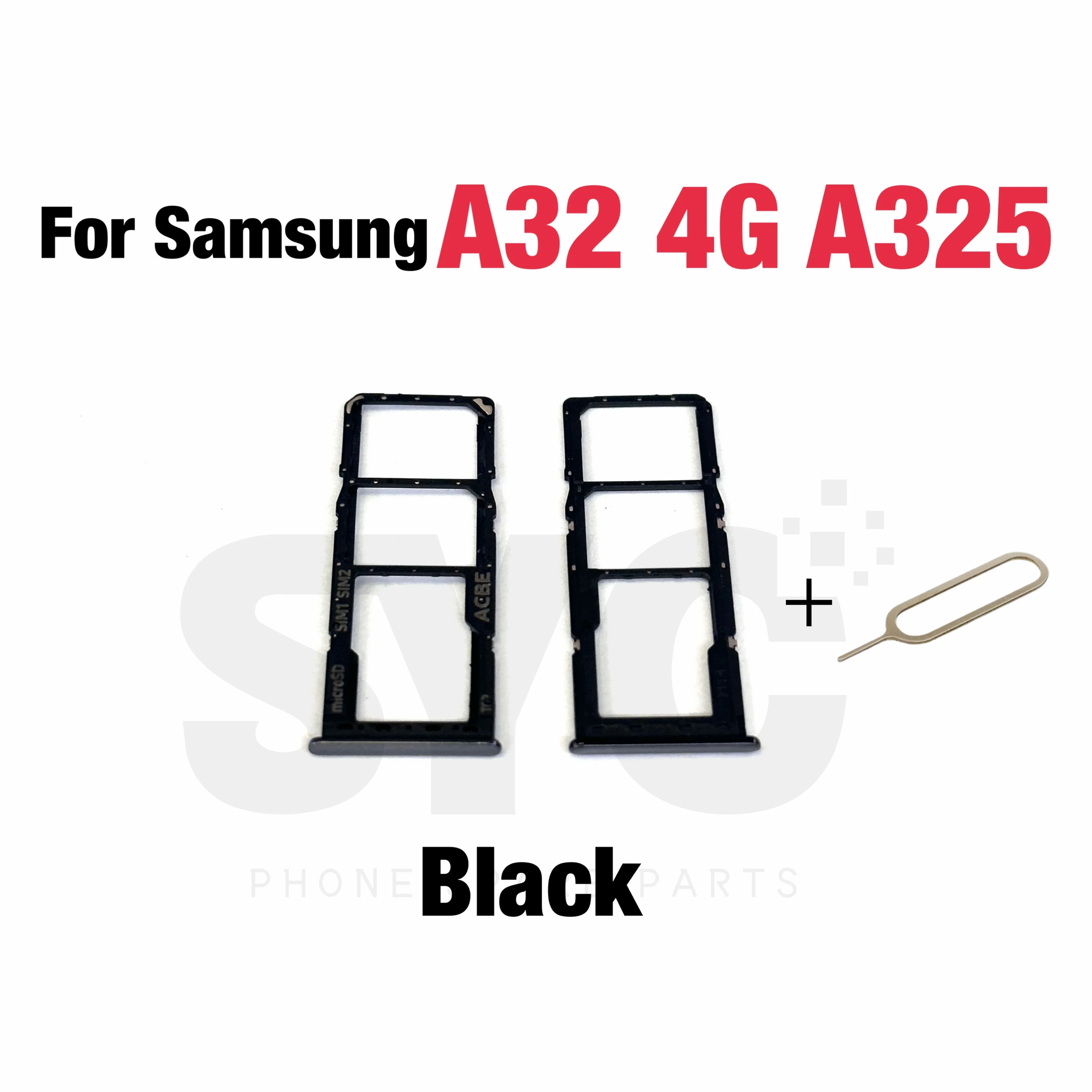 Phone Sim SD Card Tray For Samsung Galaxy A32 4G A325 New SIM Adapter Chip Holder Slot Drawer Parts + Tool