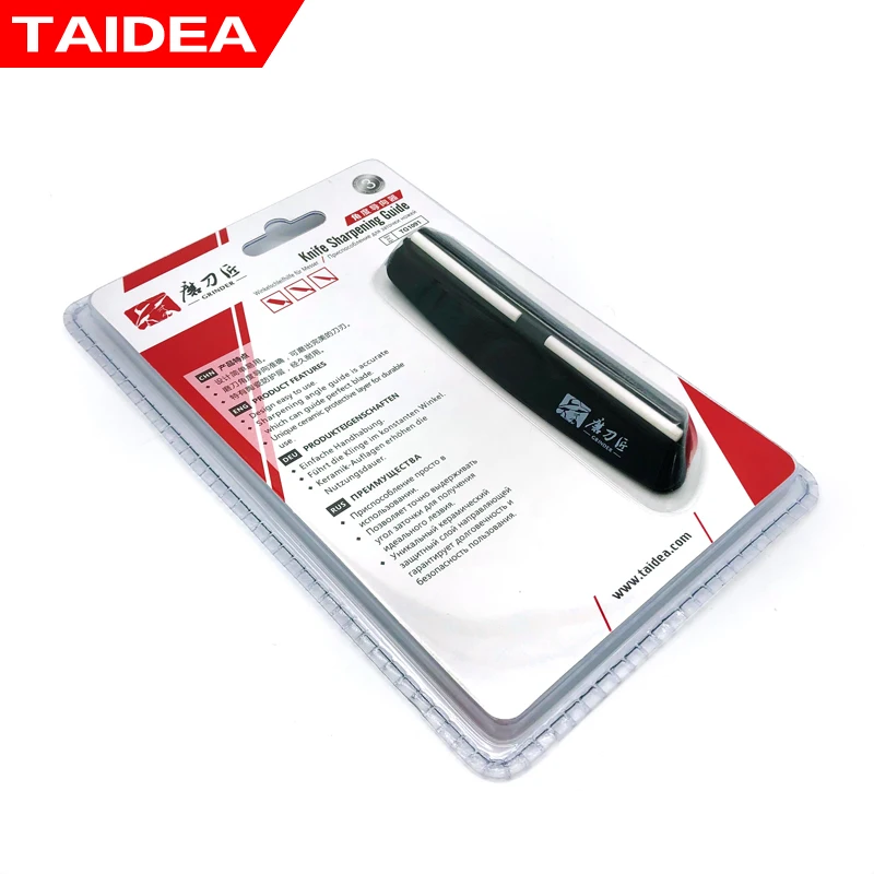 TAIDEA Double sided Whetstone sharpening stone Angle guide Kitchen sharpening system knife sharpener 180-8000# white alundum