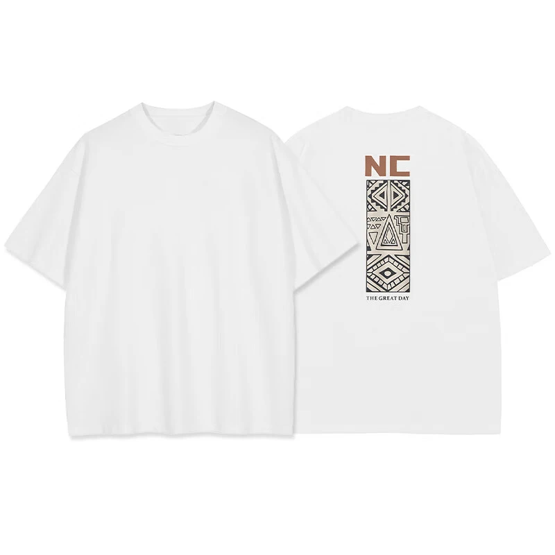 

2025 new mens fashionable summer short sleeved T-shirt made of pure cotton and loose round neck T-shirt