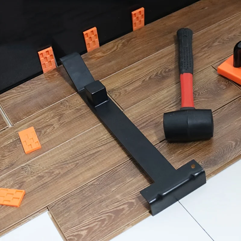 Cold Rolled Steel Flooring Installation Pull Bar Gap Repair Tool Crowbar Tapping Block for Laminate Vinyl Hardwood Floor