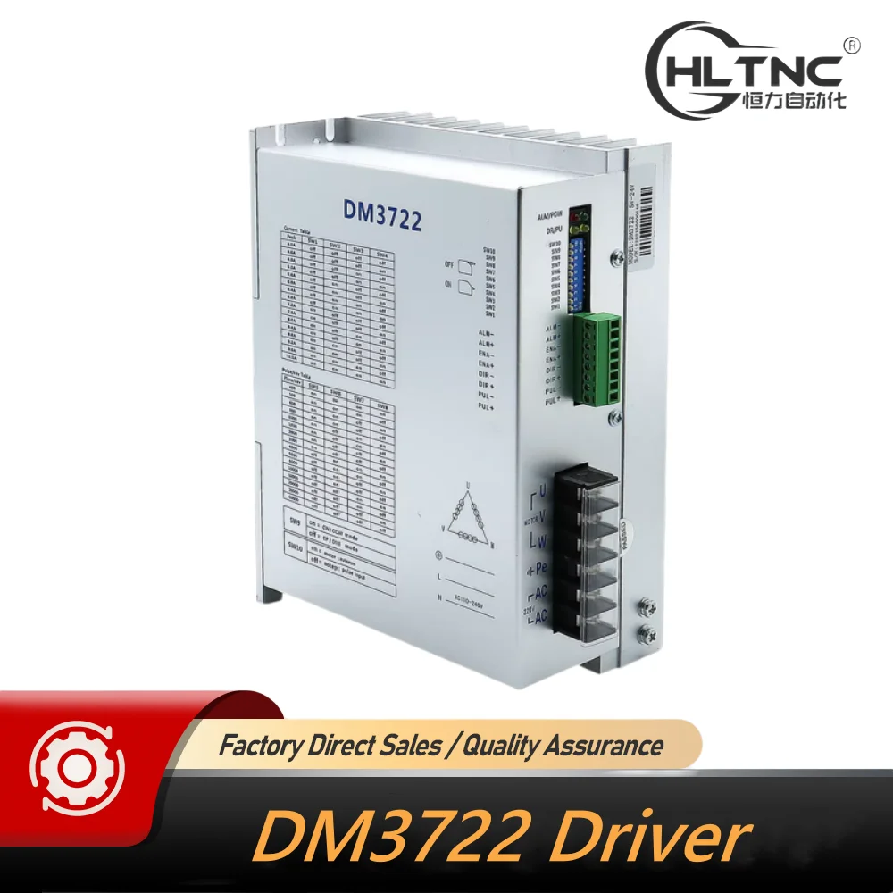 

DM3722 3 Phase Engine Driver Fit 130 Nema42 Nema52 110BYG350D Stepper Motor 7A AC110 220V For CNC Engraver Router Controller