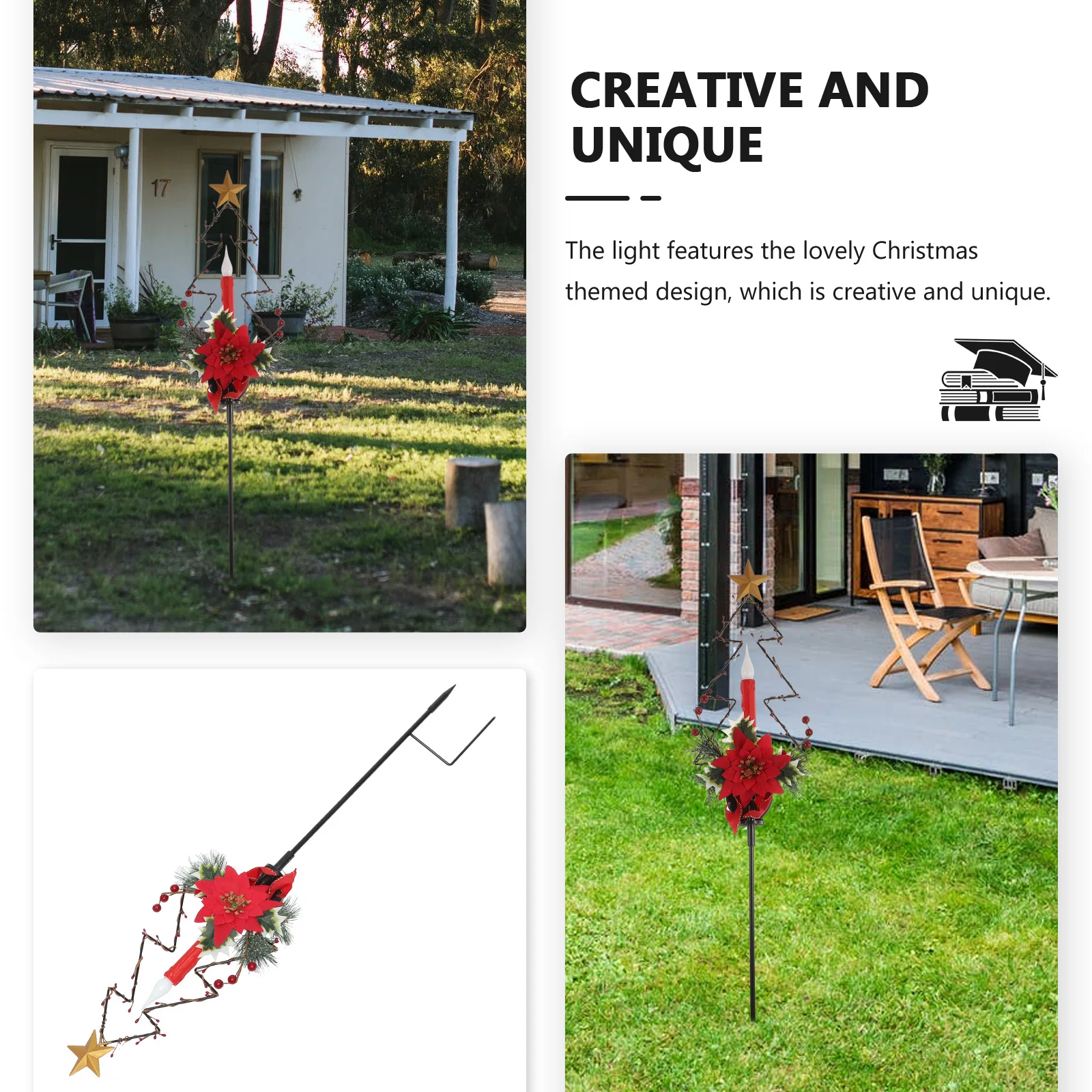 

Light Solar-powered Lawn Lamp Lights Decorative Christmas outside