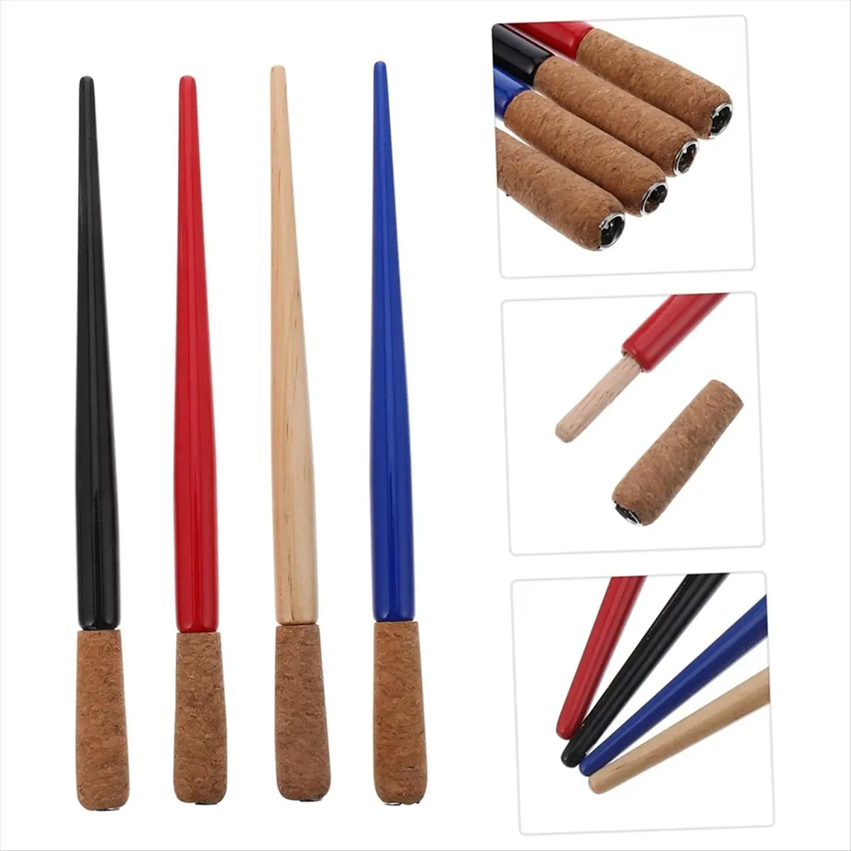 Top Sale 4pcs Vintage Dip Pen Holders Retro Calligraphy Holder for Artistic Writing Soft Cork Grip Random Color
