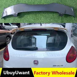 For FIAT BRAVO II 2006 To 2016  ABS Plastic Carbon Fiber Look Hatchback Roof Rear Wing Body Kit Accessories