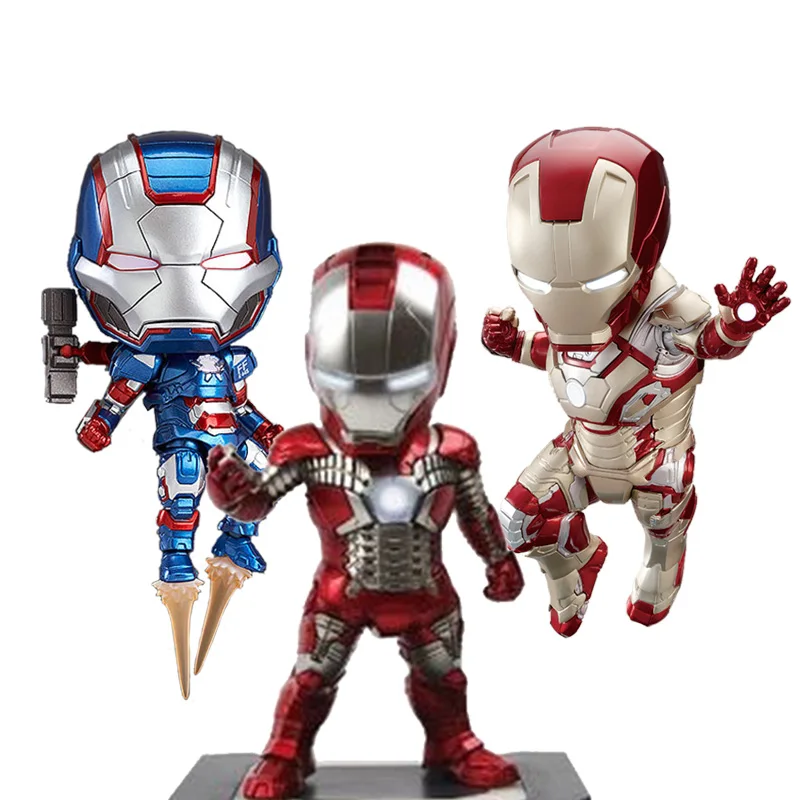 Bandai Original Tony Stark Iron Man MK42 MK85 MK50 MK3 War Machine Patriot Action Figure Ornament Collectible Holiday Gift