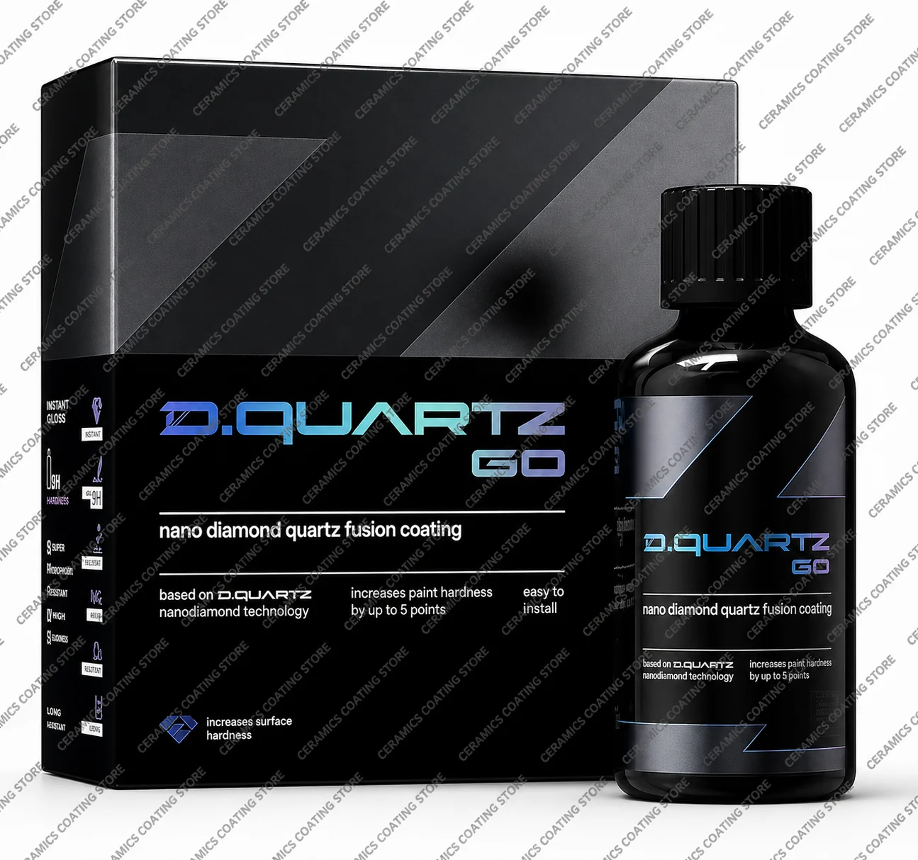 

DQUARTZ GO 50ml Kit Nano Diamond Quartz Fusion Ceramic Coating for Car Care Enhanced Protection Gloss Increase Surface Hardness