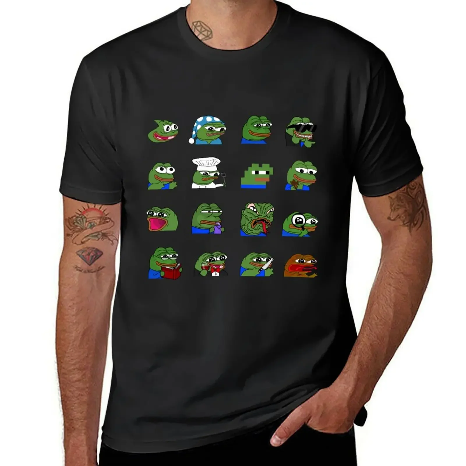 pepe peepo variety set (16 pepes edition) T-Shirt plain sports fans oversized graphic tee tees mens vintage t shirts