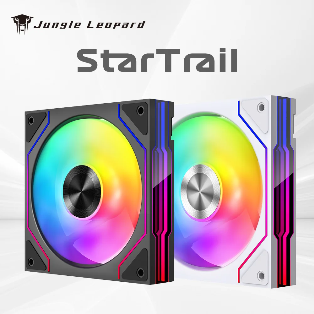Jungle Leopard Star Track ARGB Chassis Fan 12CM Cooling Fan Divine Light Synchronous 5V3Pin Seamless Unlimited Mirror