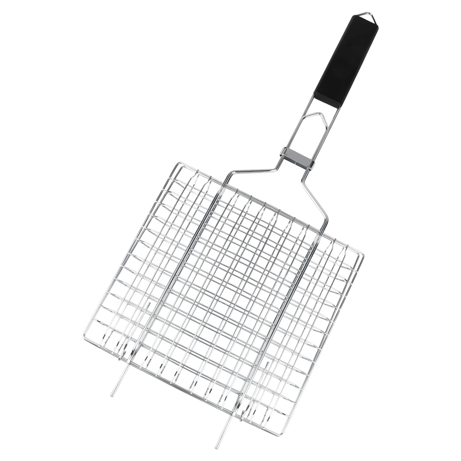 

Stainless Steel Barbecue Net Thickened Square Foldable Grill Grid For Outdoor Bbq Baking Tool Cooking Supplies
