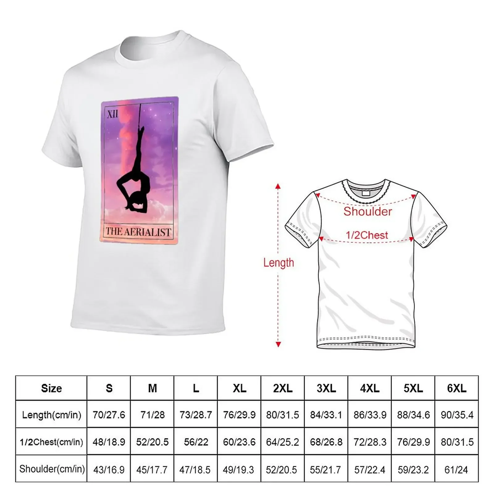 The Aerialist The Hanged Man Tarot Card T-Shirt Short sleeve tee boys whites mens t shirt