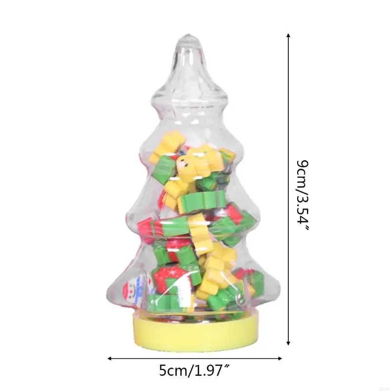 W89C 26pcs Neuheit Weihnachtsgummi Mini -Gummi -Radiergummi -Eraser Weihnachtsbaumdekorationen für Zuhause