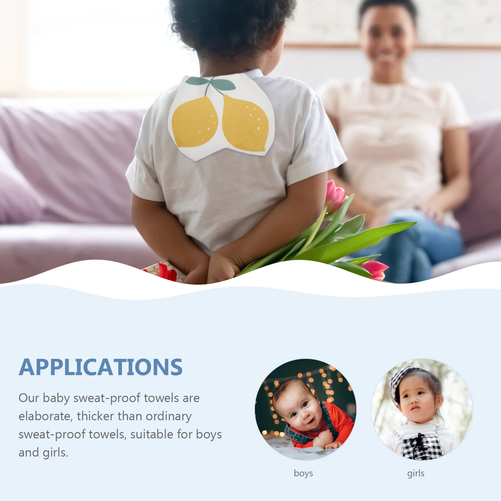 

2 шт., детское изоляционное полотенце для спины, мягкое, мягкое, устойчивое к поту марлевое полотенце, многослойное дышащее детское полотенце для ежедневного ухода за новорожденными