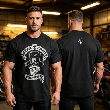 2026 Vintage Poker Skull Graphic T-Shirt Kids Adults Retro American Style Short Sleeve Crew Neck Tee Biker Streetwear