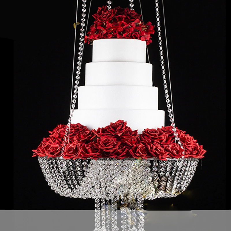 1Pcs Crystal Hanging Cake Stand Fantasy Weddings and Decor Wedding Cake Decoration