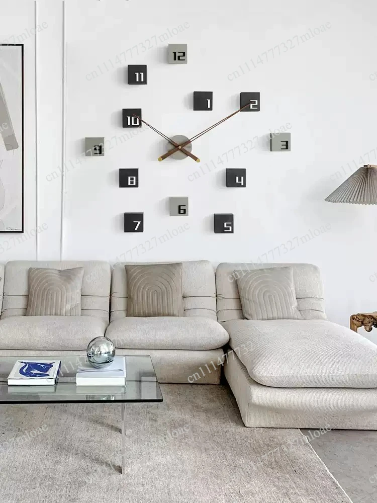 Nordic living room clock hanging wall decoration background wall profound light luxury personality creative DIY