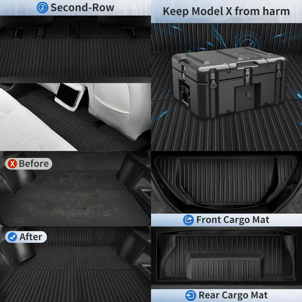 

Floor Mats for Tesla Model X 5 Seater 2025 2024 2023 2022 All Weather Model X Floor Mats for Tesla Model X Accessories 2025 2024