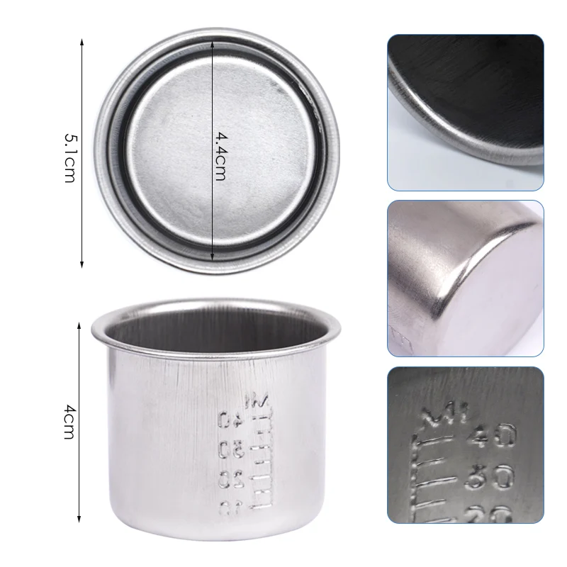 5pcs Graduation Measuring Cup Rustproof  Stainless Steel With Scale Rice Container Cups Anti-fall Measuring Holder Laboratory
