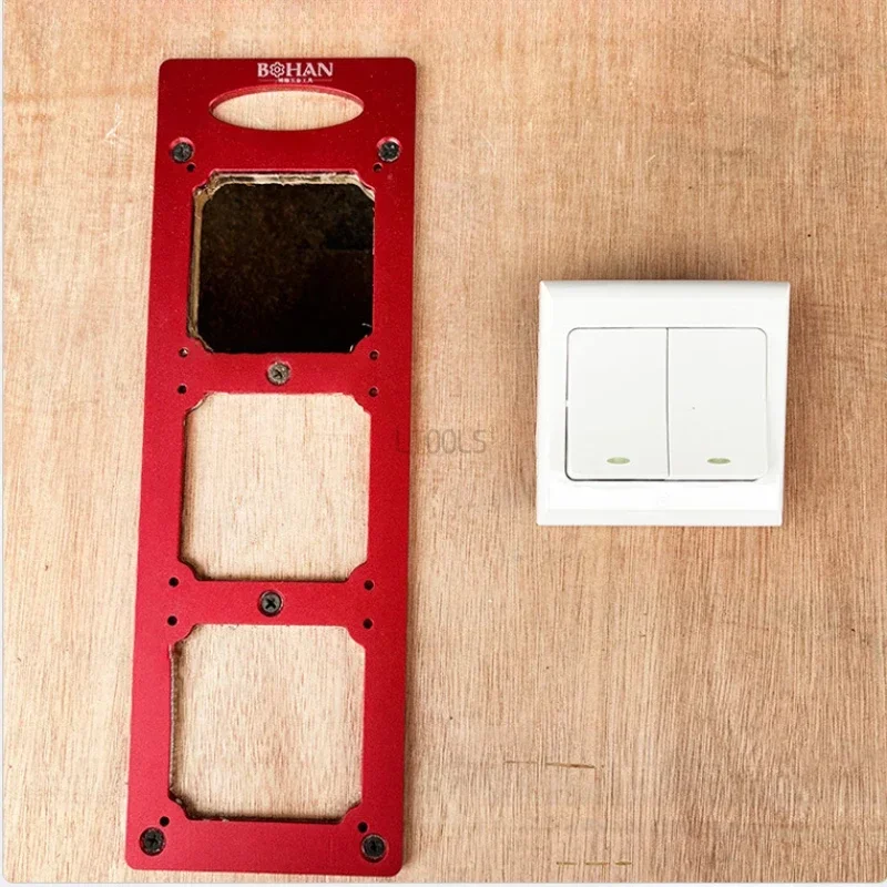 86 Wire Box Switch Socket Opening Hole Mould Electrical Plug Template ToolSocket Cassette Square Hole Slotting Support Template