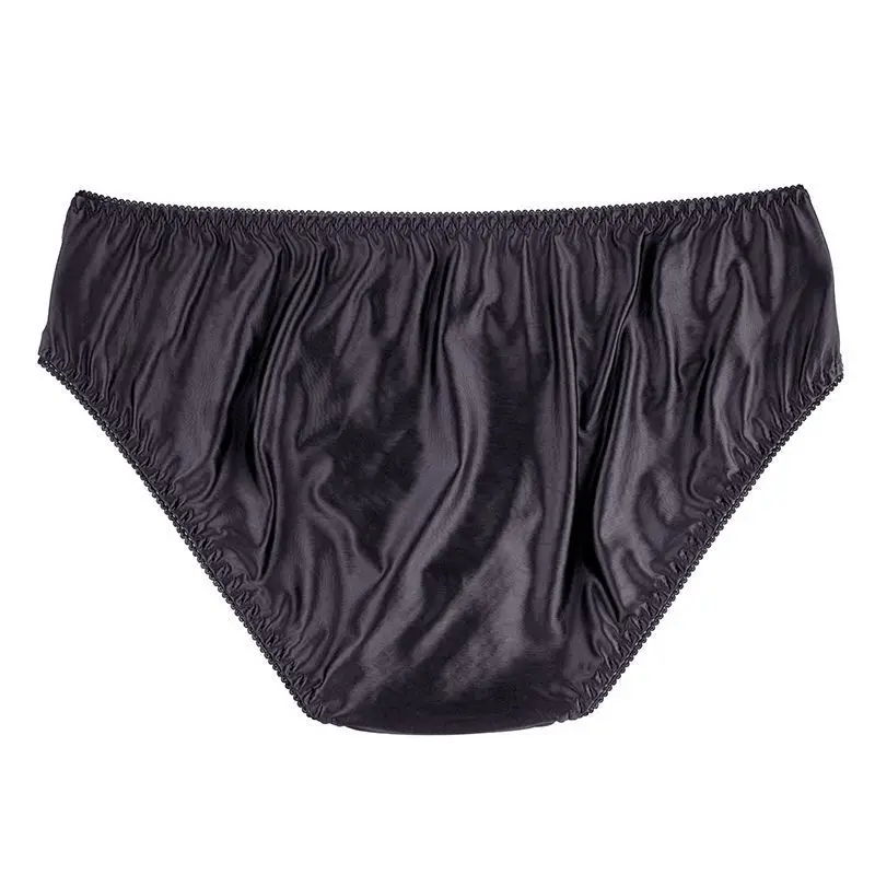 Biancheria intima di seta di ghiaccio di raso sexy lucido Mutandine Slip taglie forti Pantaloni di biancheria intima