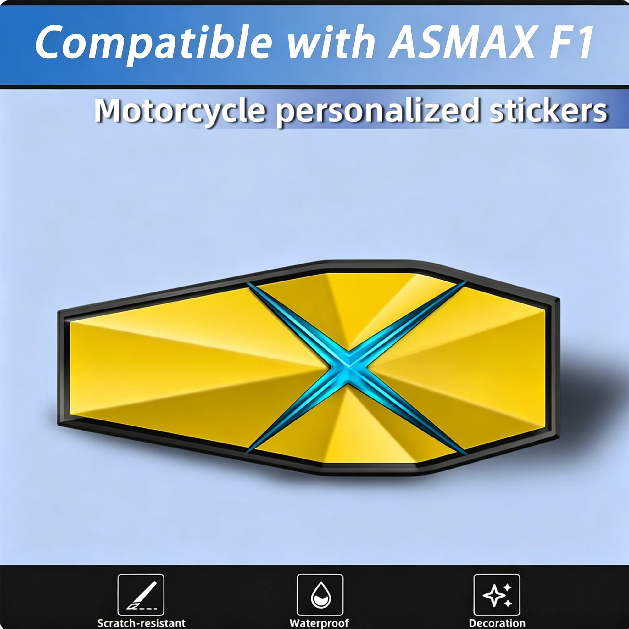 Compatible with ASMAX F1 Motorcycle Bluetooth Headsets Headphone Shell Decorative Decals, and Modification Accessories
