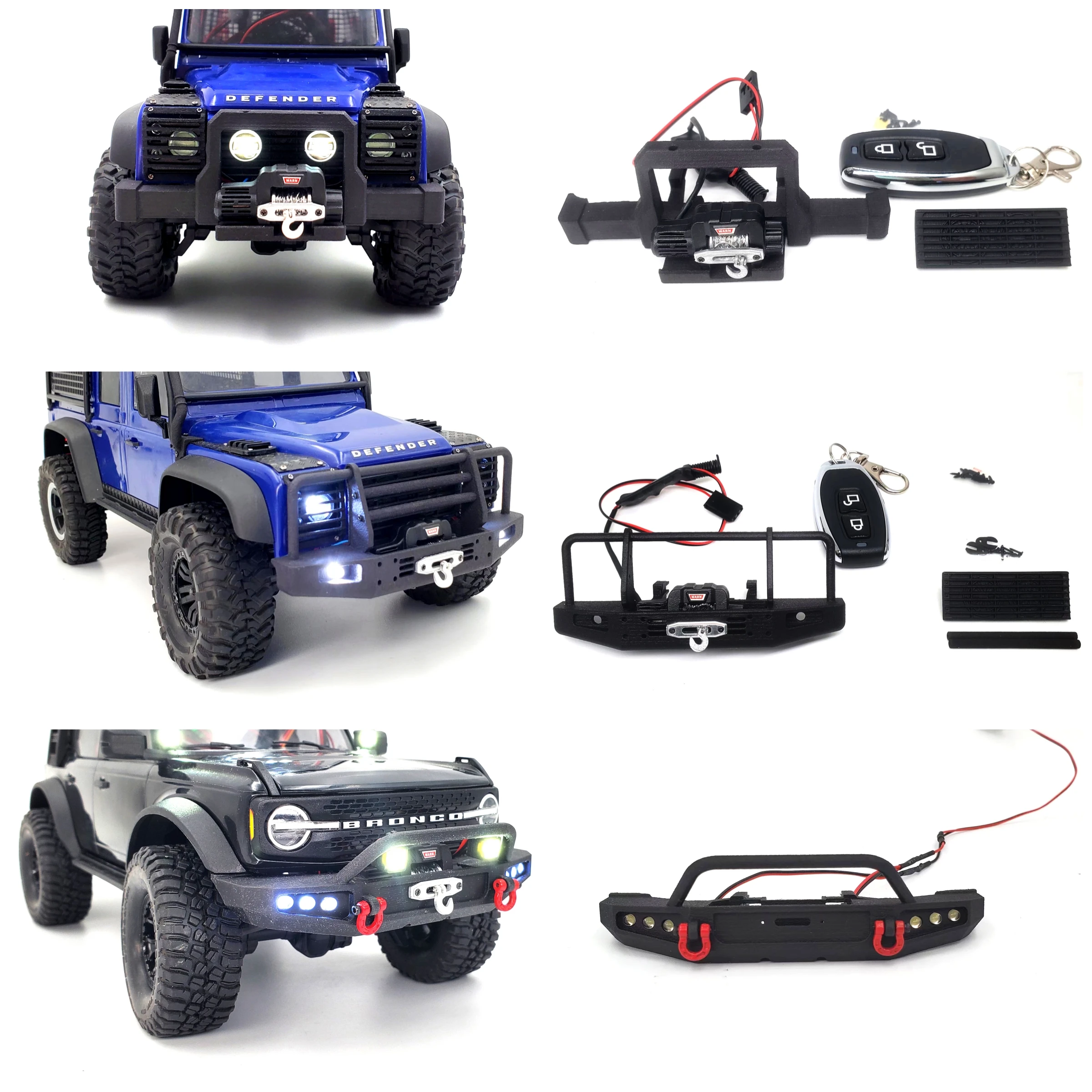 

Rc Front Bumper, High-Performance Remote Control Electric Winch, Suitable for 1/18 Climbing Car D110, Compatible with Traxxas Trx-4M Defender Bronco Upgrade Parts