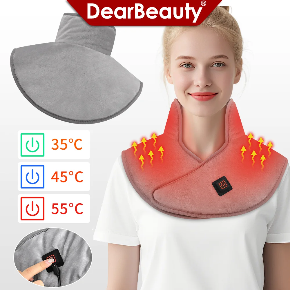 

Electric Heating Shoulder Neck Pad Relief Relaxed Soft Comfortable Thermal Hot Compress Cervical Shawl USB Heated Back Warm Wrap