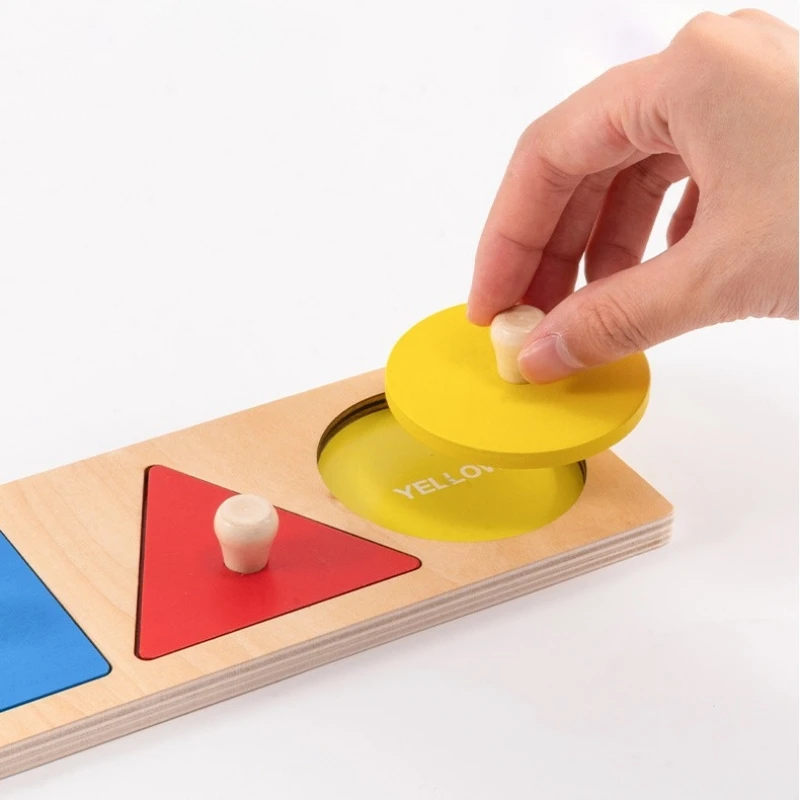 Puzzle en bois Montessori, jouets pour enfants de 2 3 4 5 6 ans, forme géométrique, activité sensorielle éducative