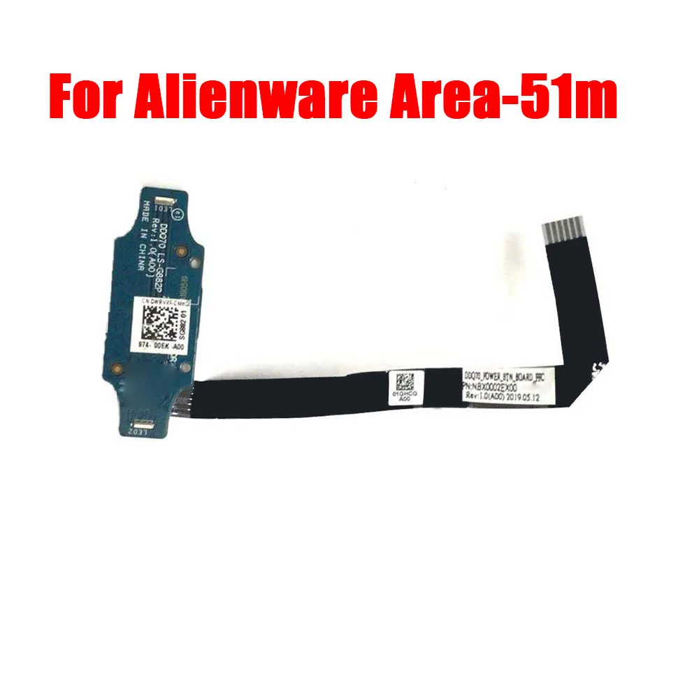 

Laptop Power Button Circuit Board With Cable For Alienware Area-51m DDQ70 LS-G882P NBX0002EX00