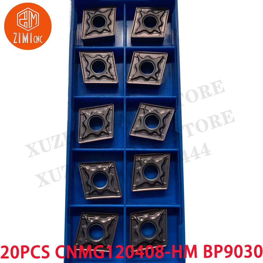 20PCS CNMG120408-HM BP9030 CNMG120408 turning Carbide Inserts for Stainless Steel CNC tools metal lathe mechanical cutting tools