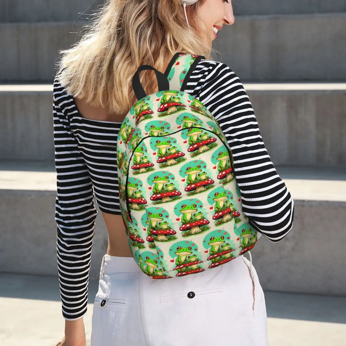 Cartoon Jungle Frogs Backpack Hot Sale Daypack Large Capacity Children BookBag School Bag Shoulder Bags for Men Women