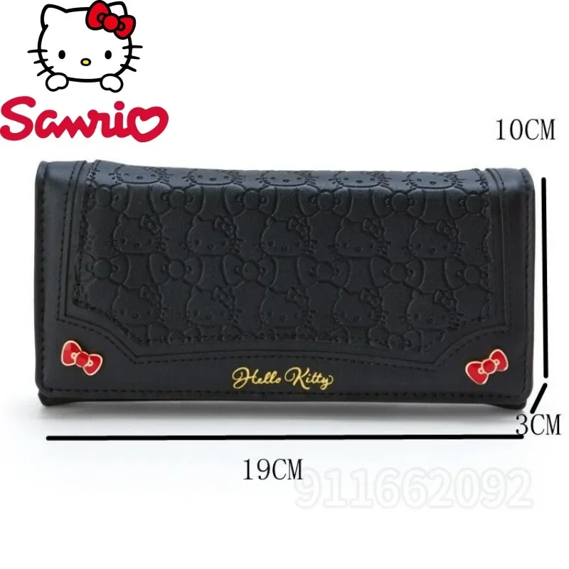 Sanrio Hello Kitty New Long Wallet Luxury Brand Women's Wallet Cartoon Fashion Wallet Large Capacity Multiple Card Slots