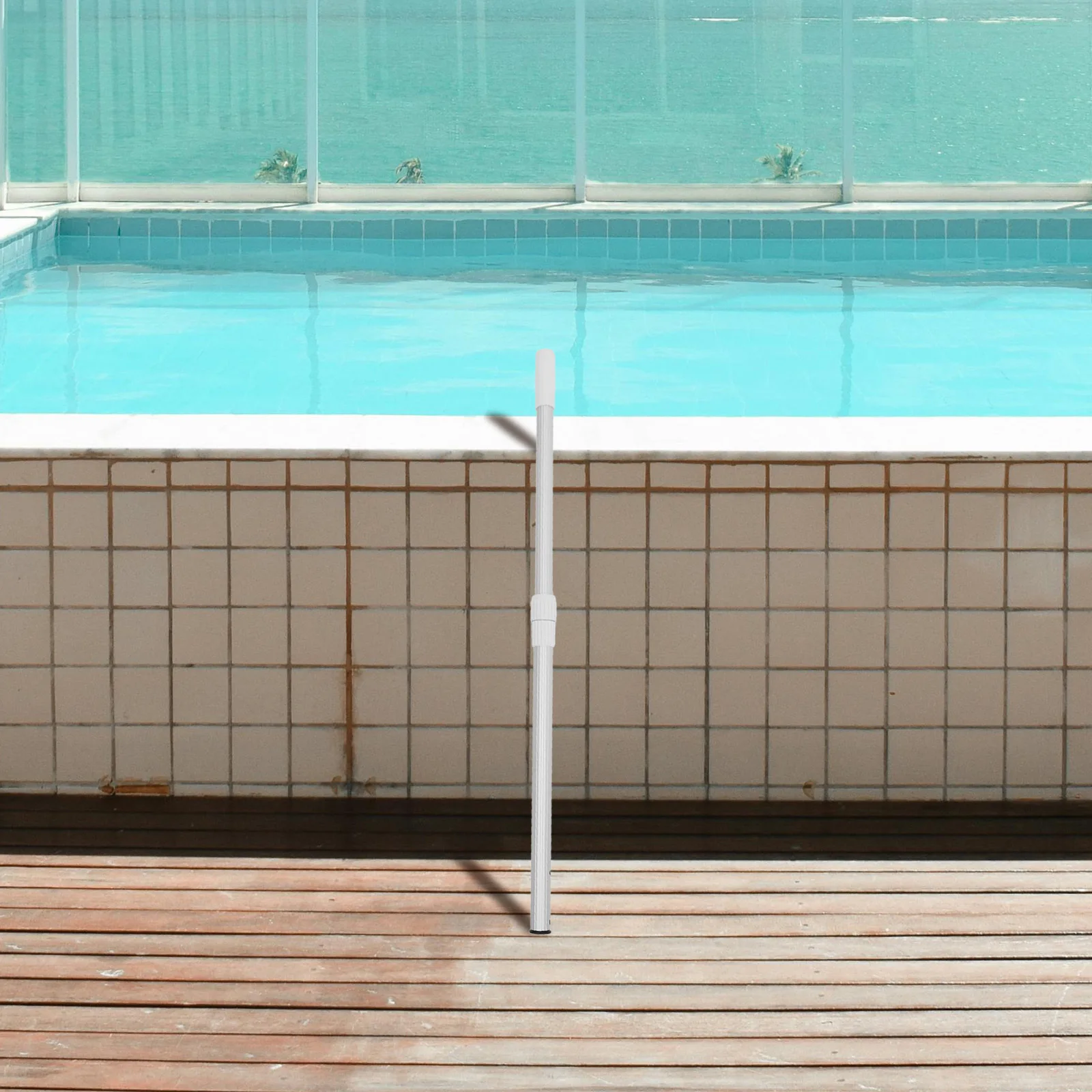 

Telescopic Connecting Pole 1.2-2.4M Aluminum Pool Skimmer Net Fishing Basket Adjustable Metal Pole For Swimming Pool Lake