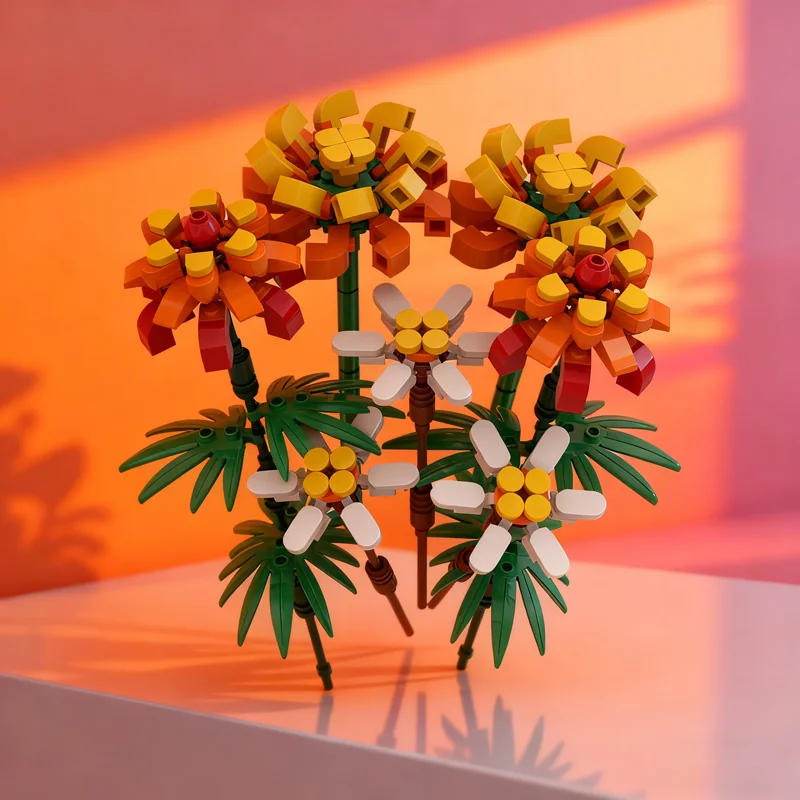 

321 шт. MOC цветок создатель модель строительные блоки архитектура сборка DIY креативная игрушка образование рождественские подарки дети день рождения