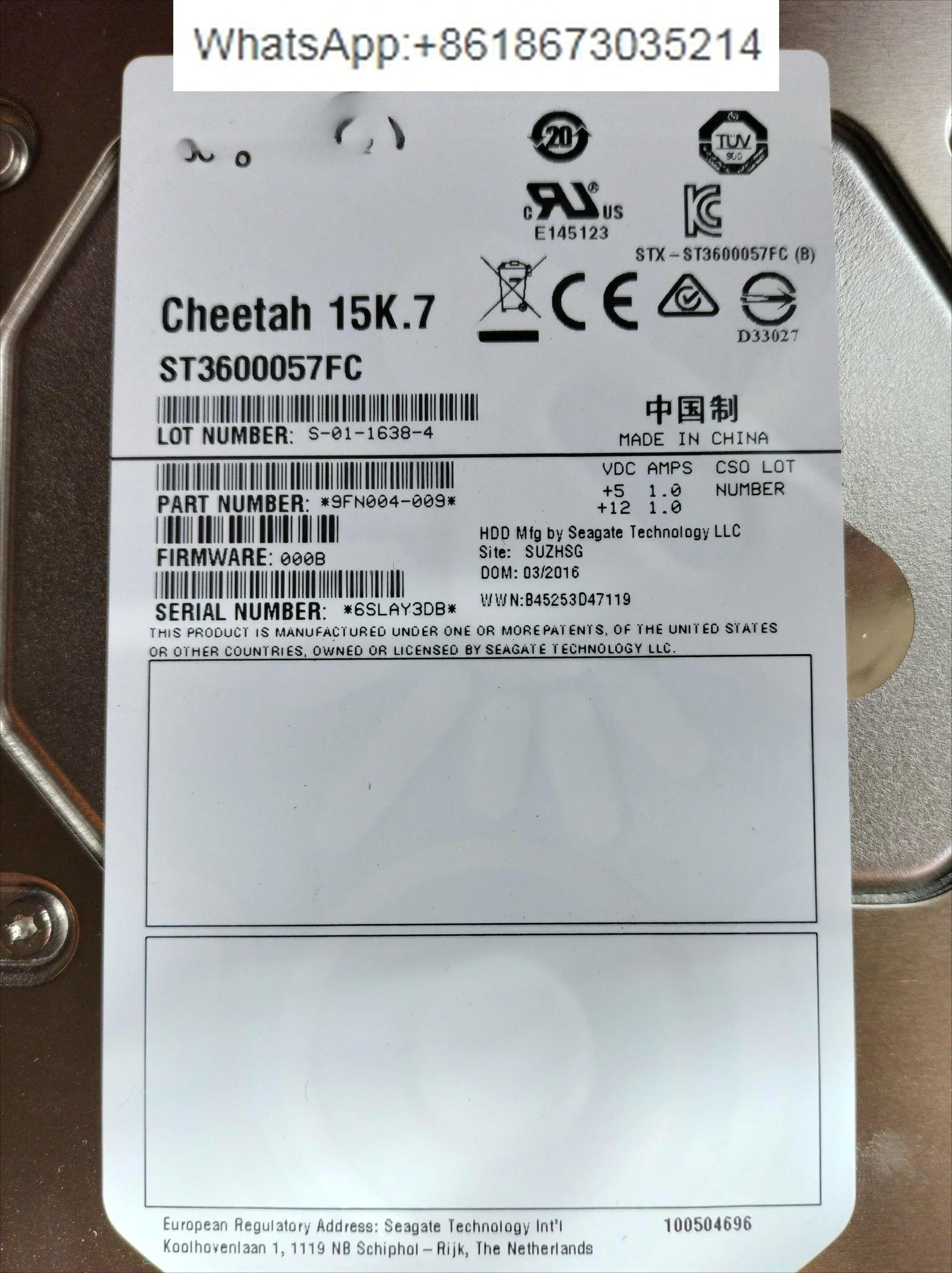 

ST3600057FC 600G 3.5 inch 15K7 fiber server, storage hard disk