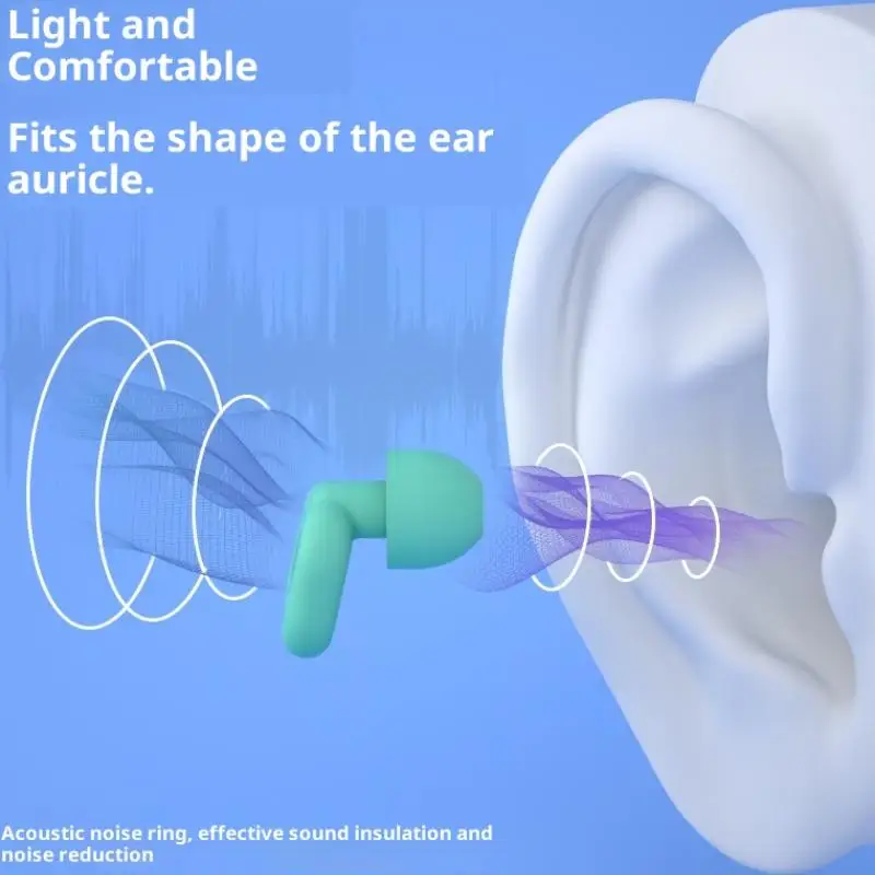 

Concert Ear Plugs Silicone Sleeping Ear Plugs Noise Reduction Anti Snore Sound Reusable Focus And Sleep For Woman Man